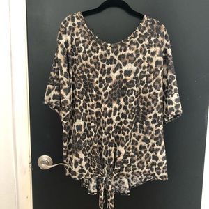 Chic Soul Heart Of Sass top Animal Print Size 3X